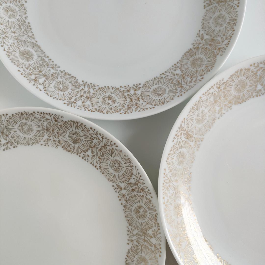 ARABIA　フィリグラン Filigran　ケーキプレート　３枚セット