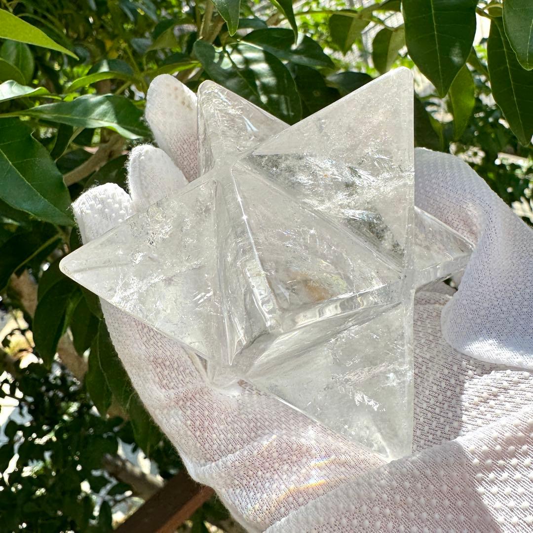 綺麗☆水晶 高透明 虹入り ヒマラヤマカバスター