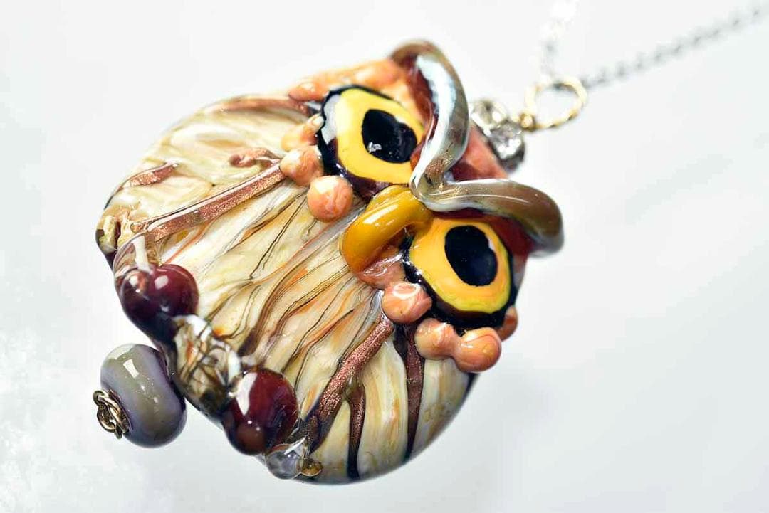 とんぼ玉 トンボ玉 蜻蛉玉 ペンダントトップ ガラス細工　12882-451