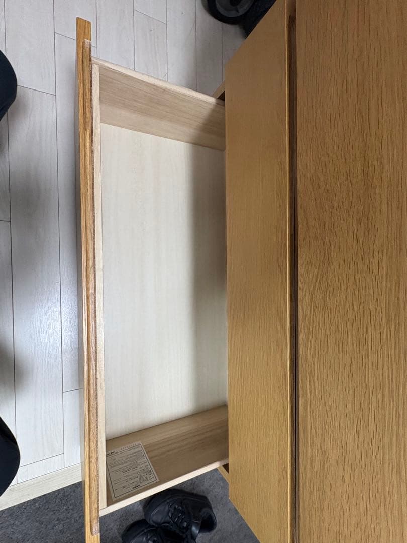 MUJI/無印良品 オーク材 木製チェスト/4段引出