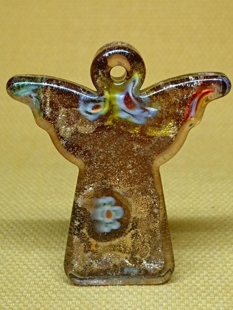 天使　ベネチアングラス　ネックレス　置物　インテリア　工芸品　美術品　A1194