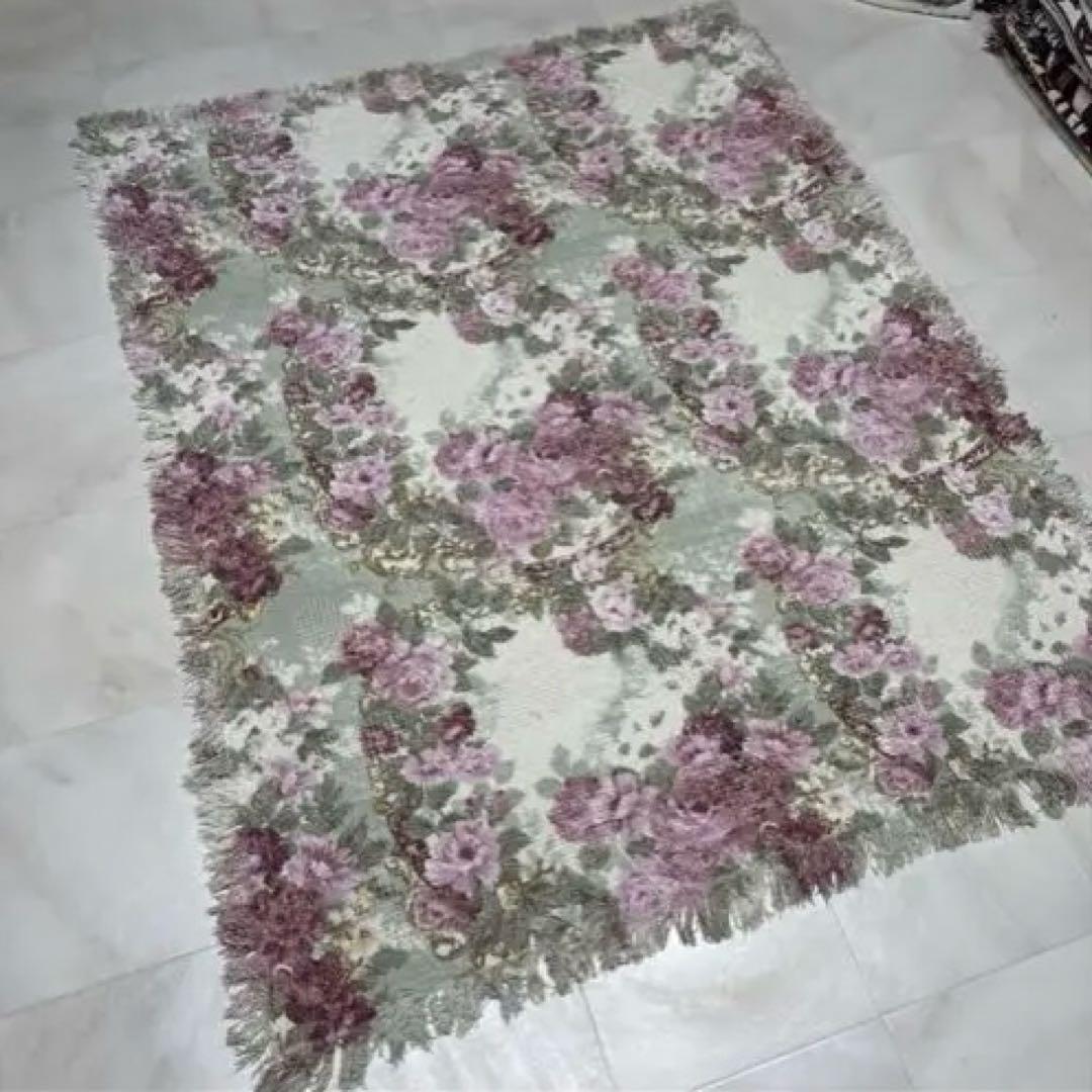 花 ハート マルチカバーソファーカバ － vintageラグ155x124