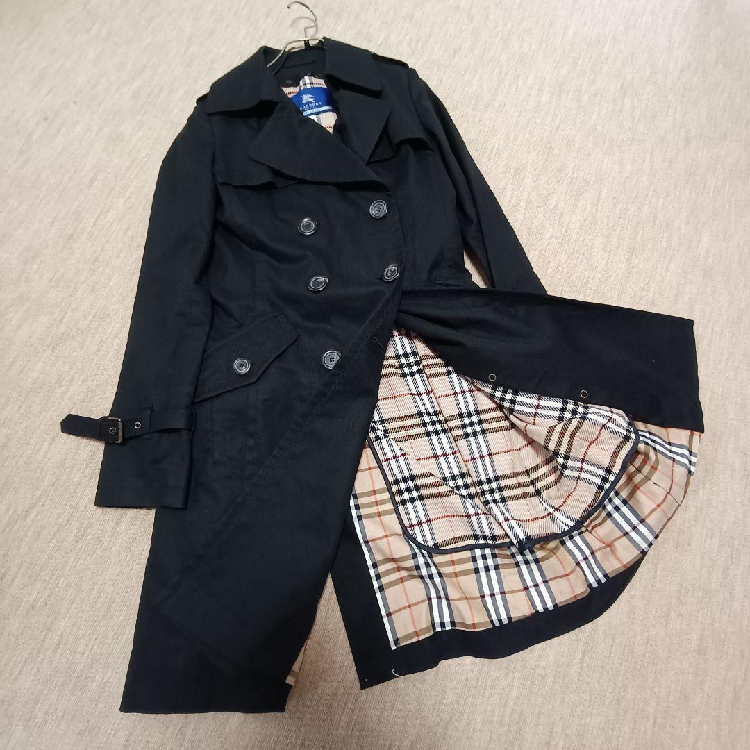 Burberry Blue label 黒 トレンチコート ライナー 40
