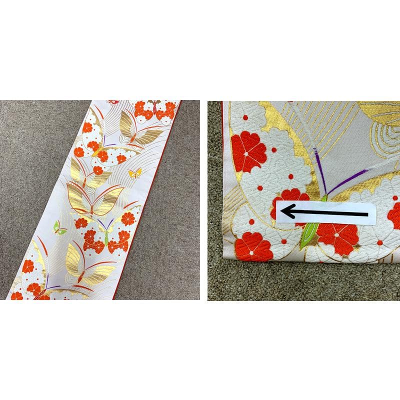 506ag54□七五三 七歳 女児 着物&袋帯 総絞り 総刺繍 御所車□美品