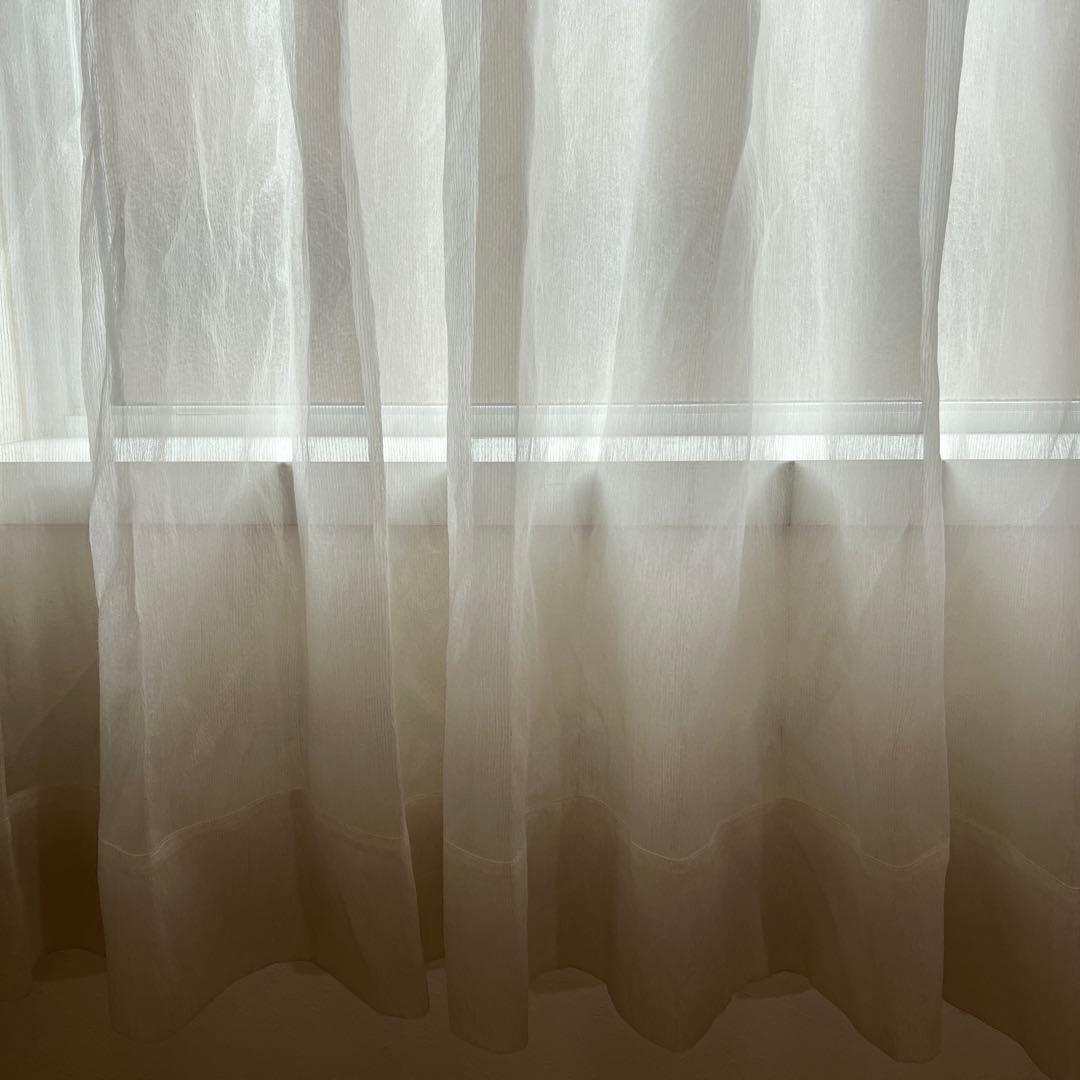 [最終価格]FISBAスイス製高級生地オーダーメイドレースカーテン両開き