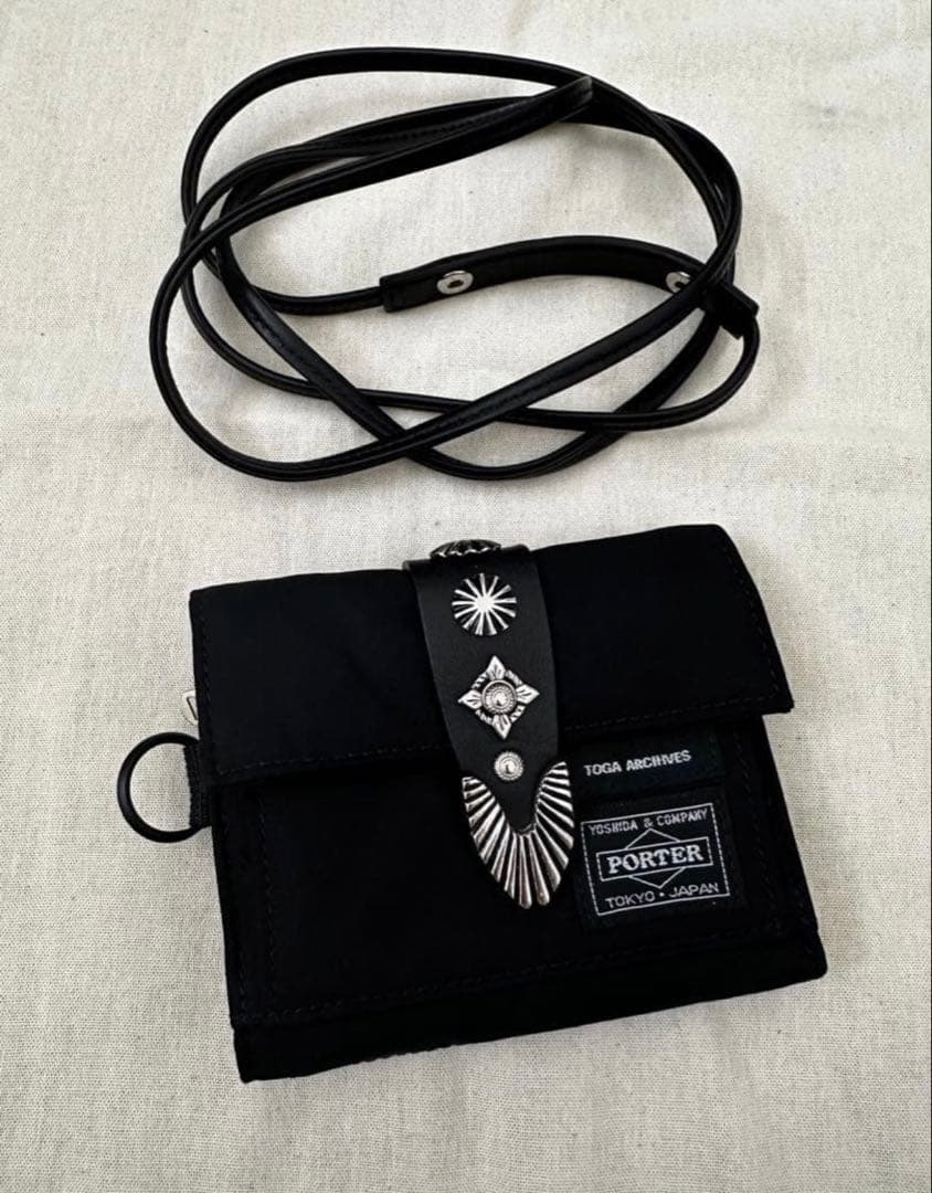 PORTER TOGAコラボ　ブラック 三つ折り財布