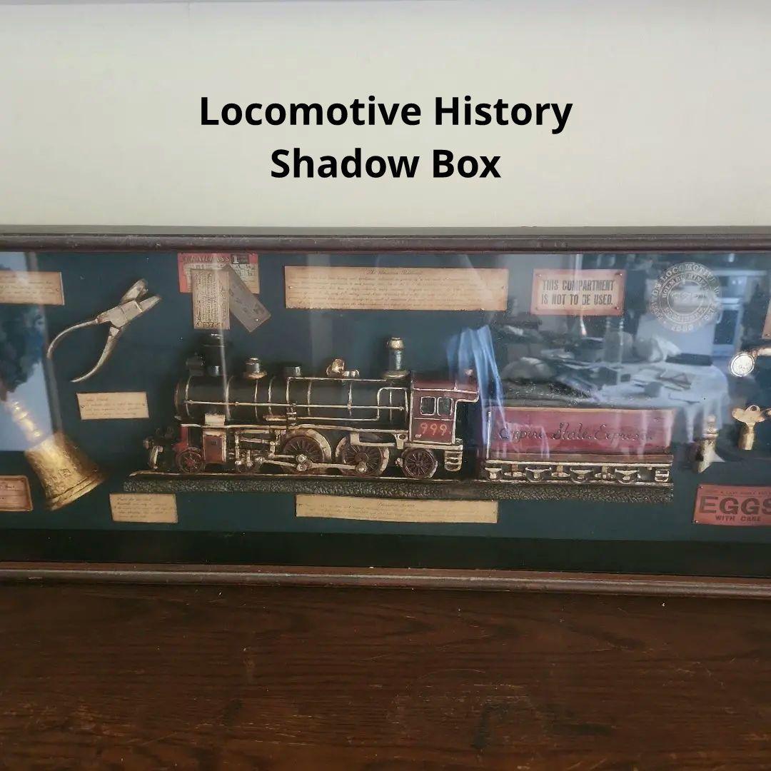ハンドメイド　70年代ヴィンテージ　シャドーボックス 鉄道