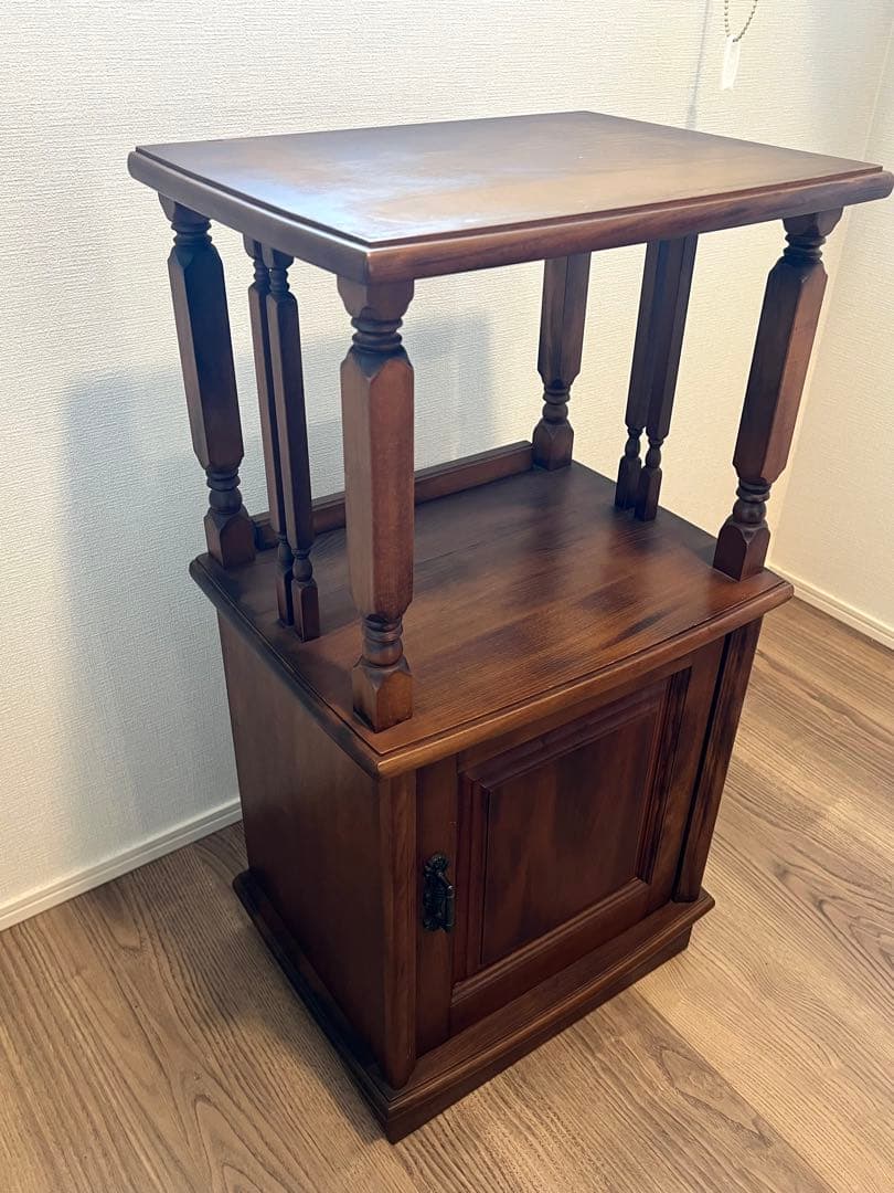 アンティーク家具木製ラックサイドテーブル昭和レトロ