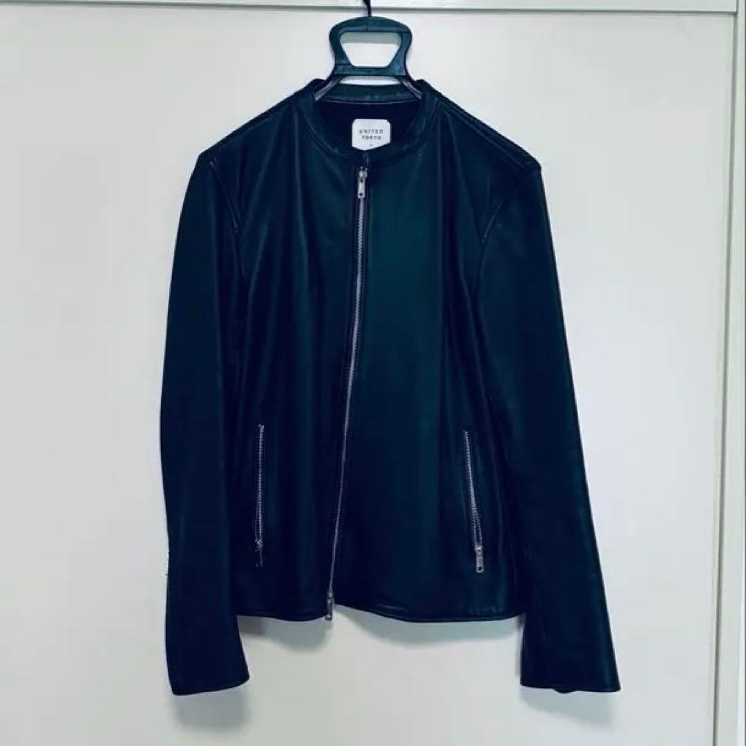 UNITED TOKYO ブラックレザーシングルライダース サイズ3