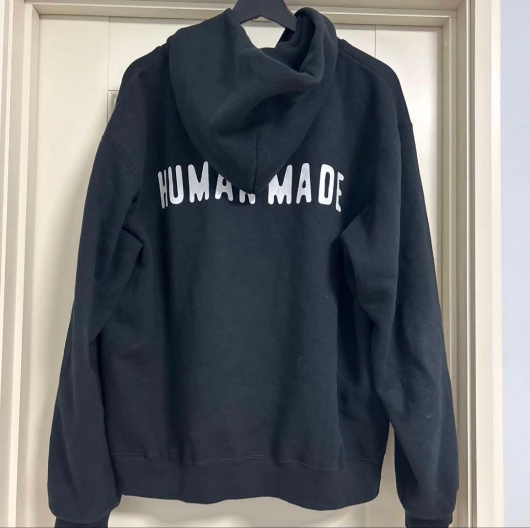 HUMAN MADE ブラック ジップアップパーカー