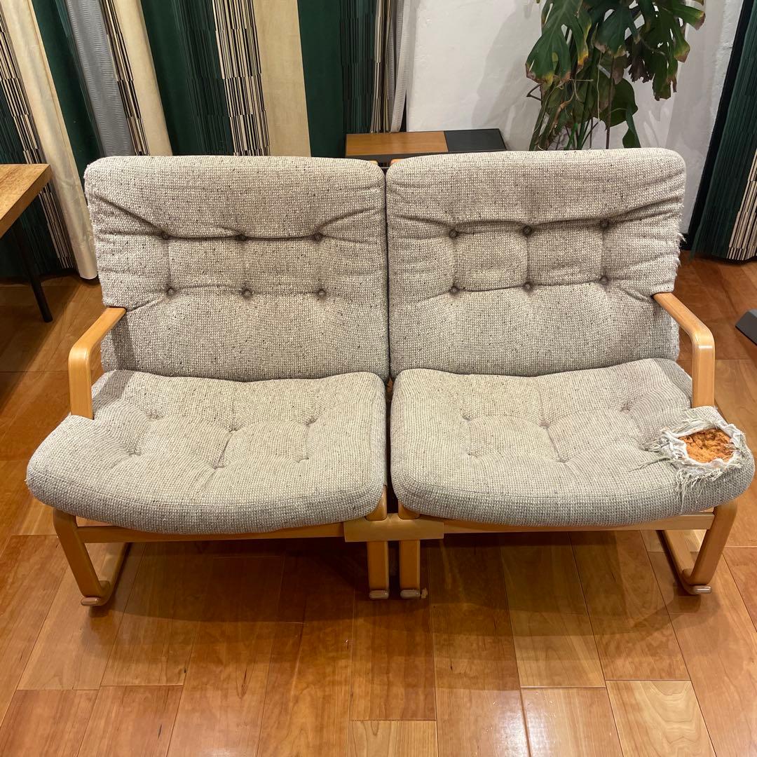 【ジャンク】天童木工　ブルーノマットソン　2シーター