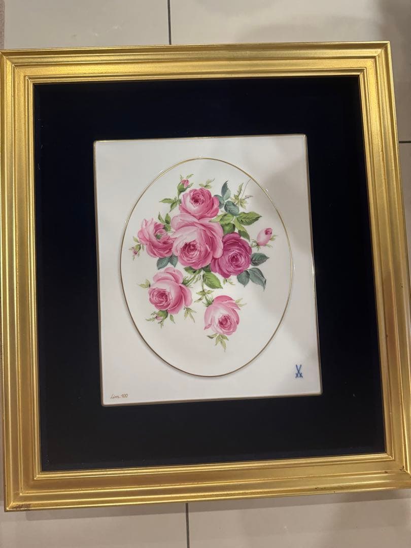 超激レア！正規マイセン　限定100枚　薔薇ブーケ　額入り