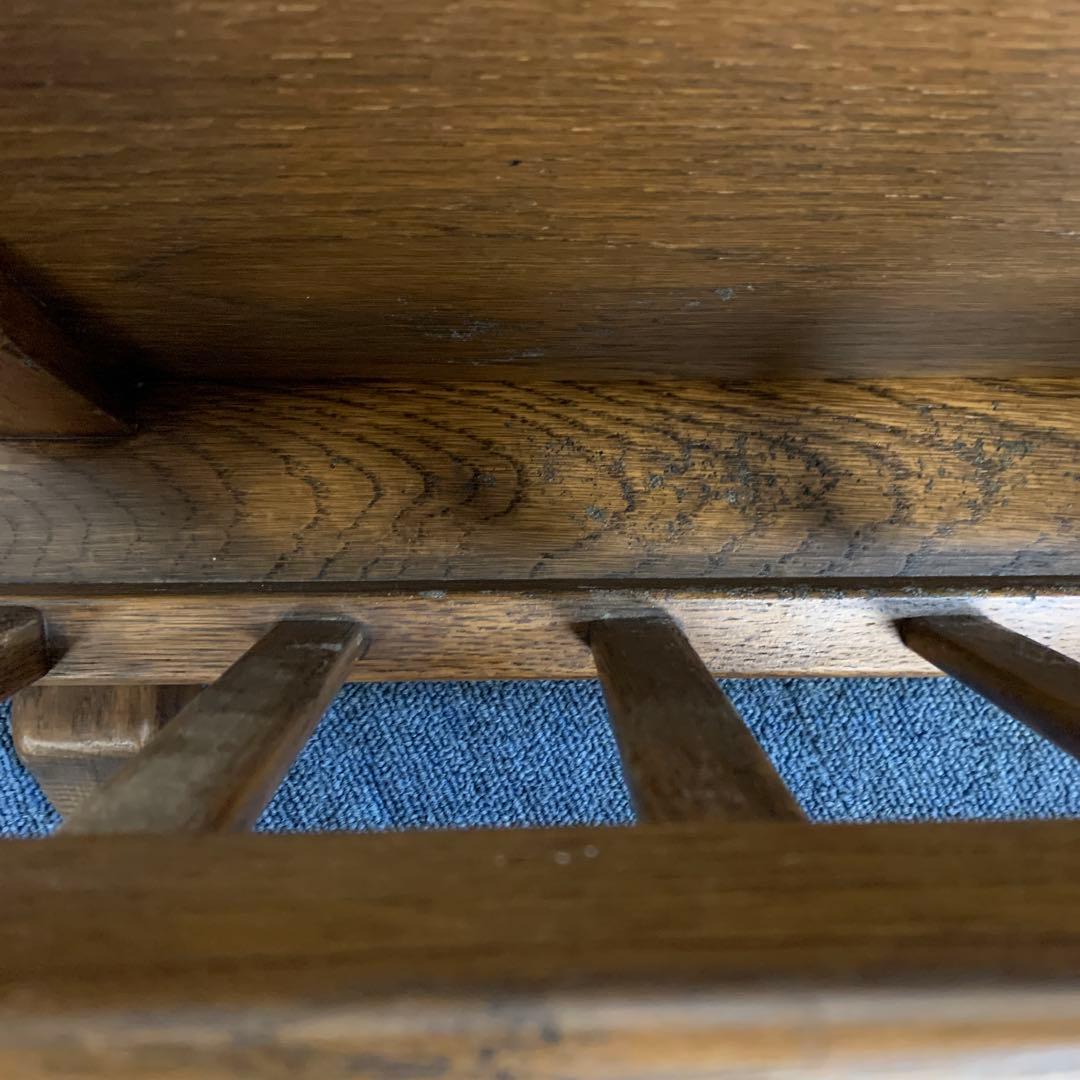 オランダ製 オーク無垢材 サイドテーブル x マガジンラック コーヒーテーブル