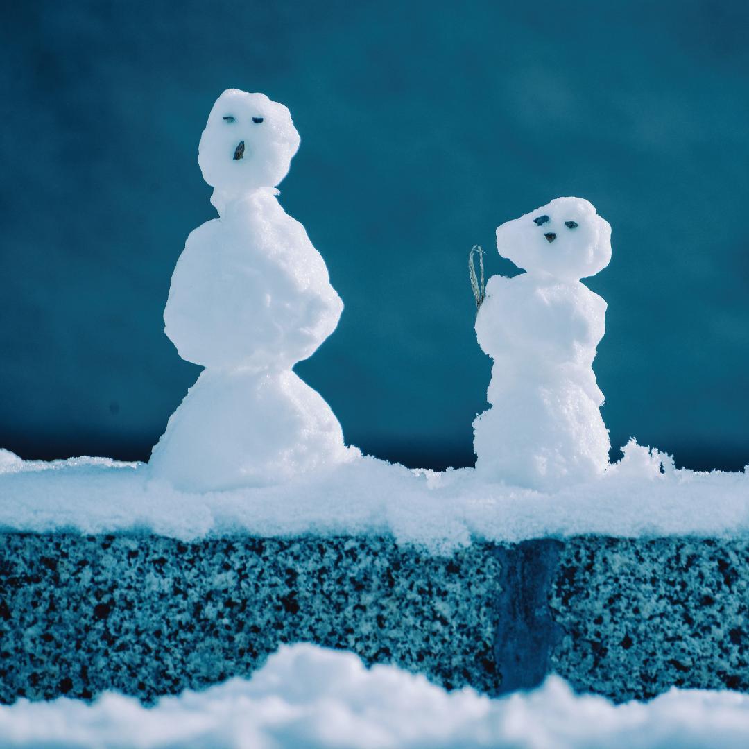 uc-75　雪だるまの写真＆ホワイトフレーム