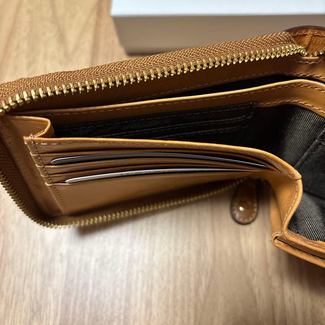 ROCADOロカド シェルコードバン ファスナー 2つ折り財布