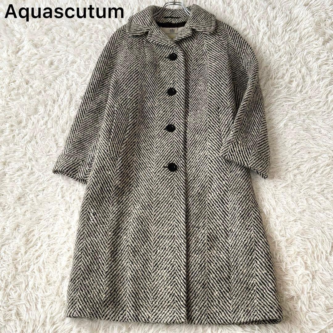 美品✨ アクアスキュータム ウールコート チェスターコート ヘリンボーン