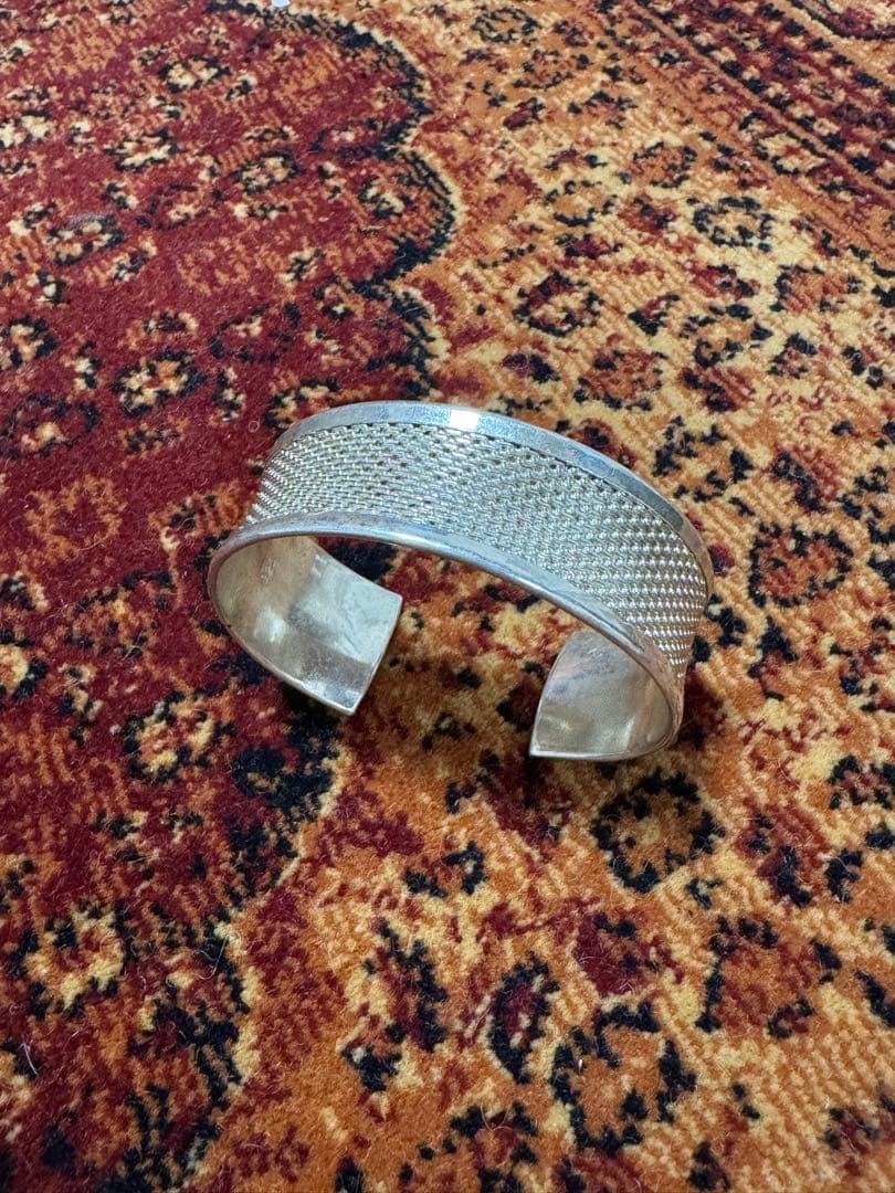 【高級】シルバー925 ビンテージ　バングル