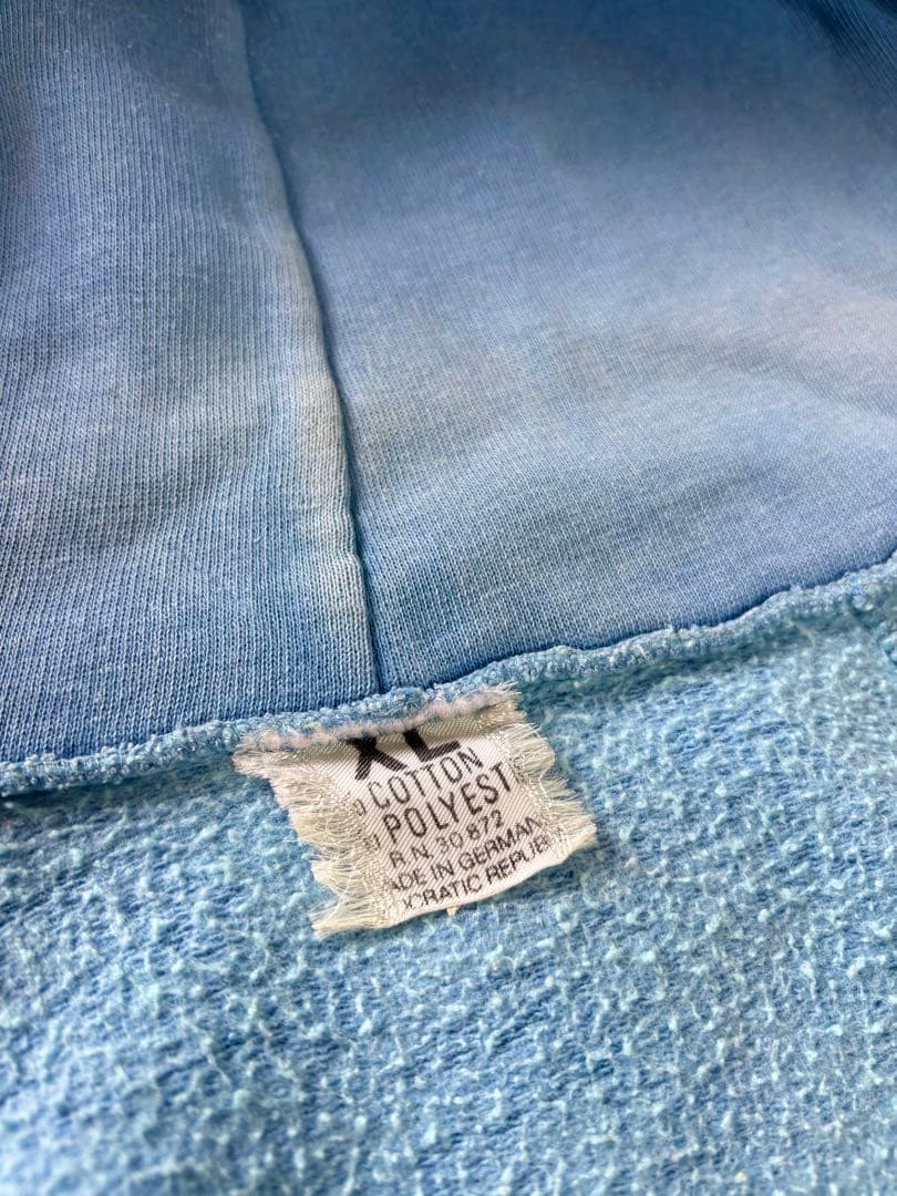 雰囲気抜群フェード最高70'sビンテージジップアップパーカーアルミジップ輸入古着