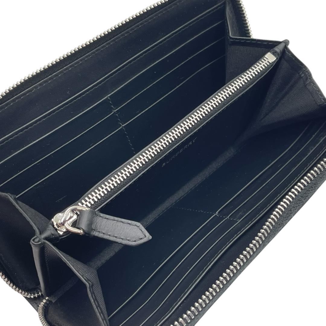 BURBERRY/バーバリー エンボスロゴ ラウンドファスナー長財布