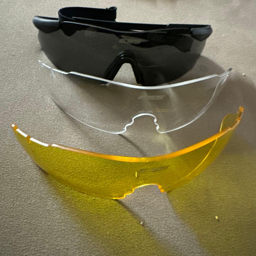 ESS ICE ブラック クリア イエローレンズ ケース付き 値下げ交渉可能