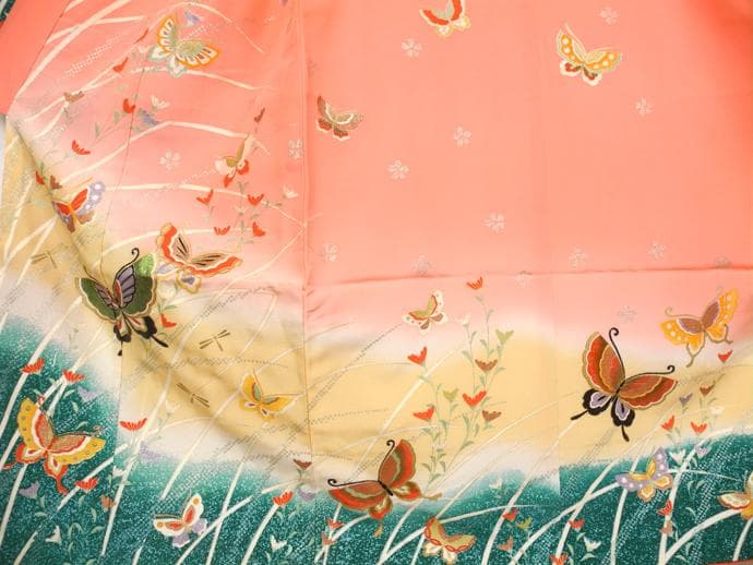 AKKIさん専用　七五三７歳 女の子 振袖 ピンク系4495・4494【中古】