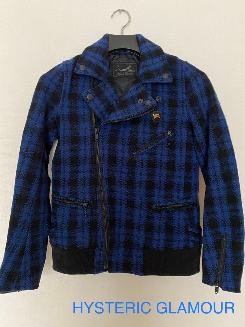 HYSTERIC GLAMOUR チェックダブルライダースジャケット
