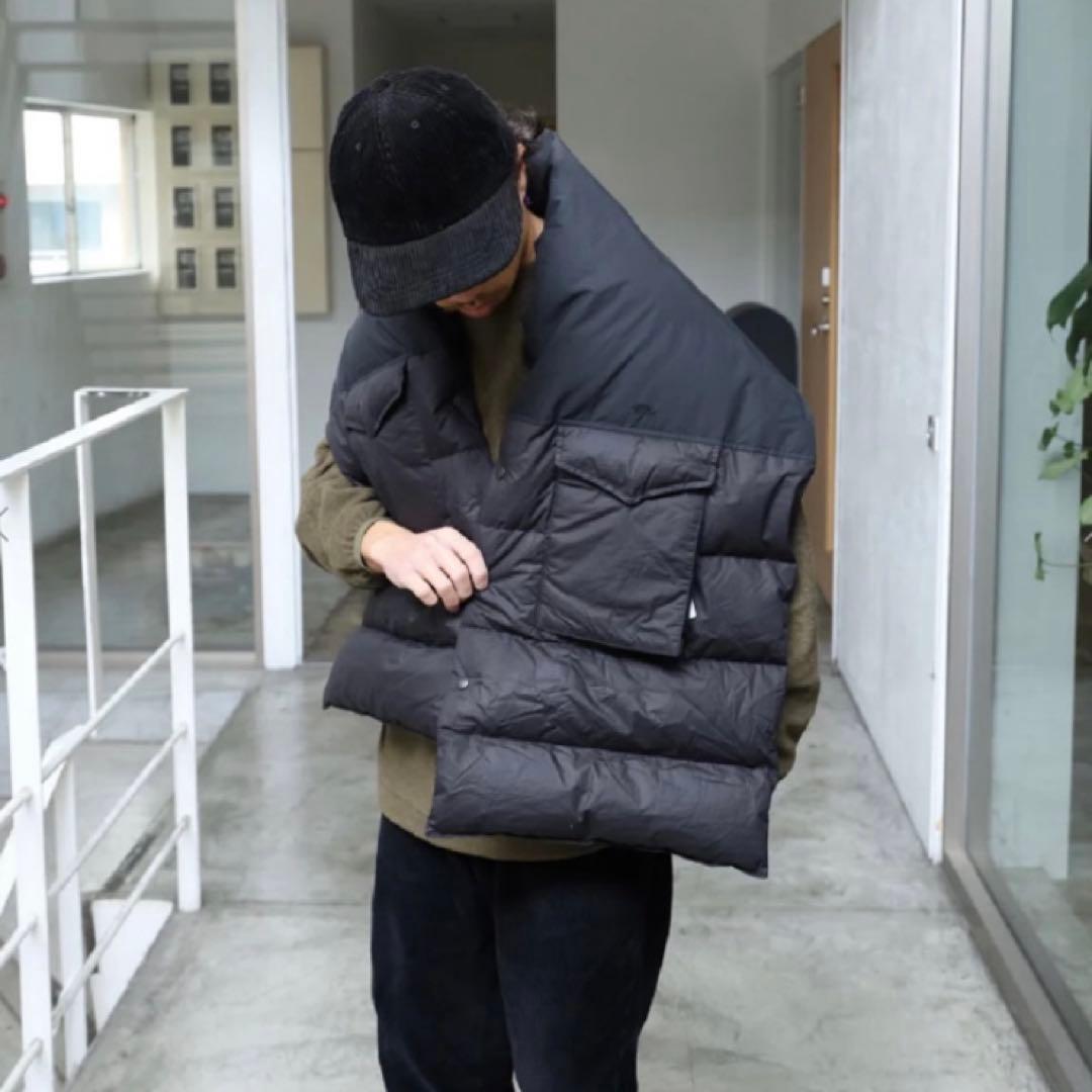 ノースフェイス　パープルレーベル　ダウンマフラー　ダウンケープ