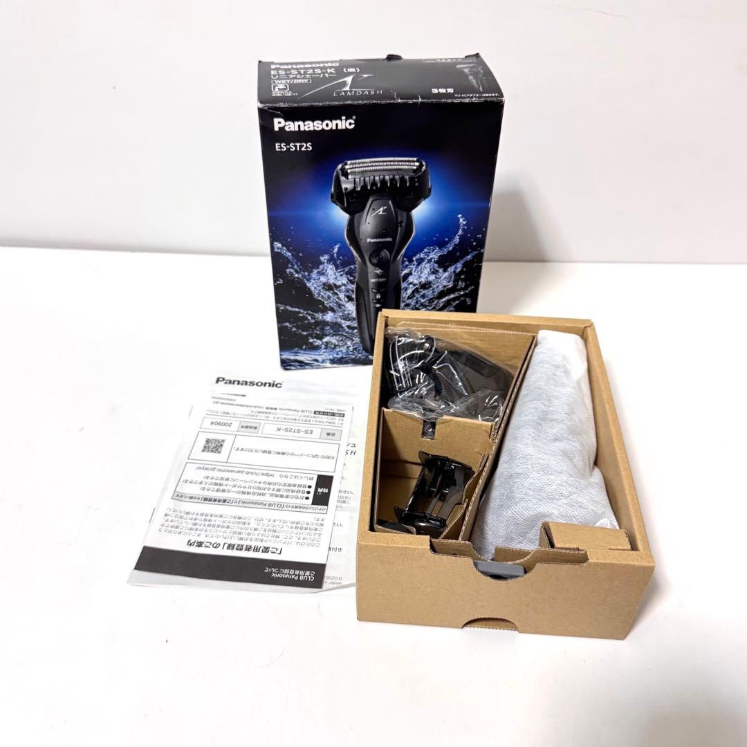 Panasonicラムダッシュ リニアシェーバー 3枚刃ES-ST2S黒　未使用