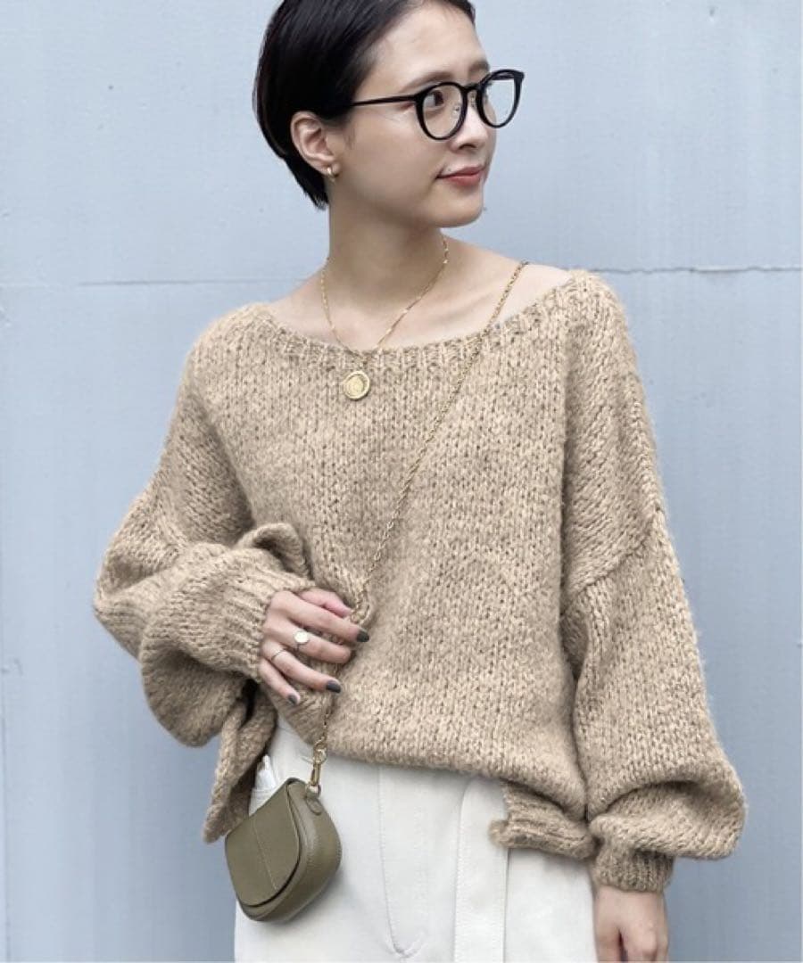 RN★プロフ必読★ 　別注ボートネックスリットプルオーバー