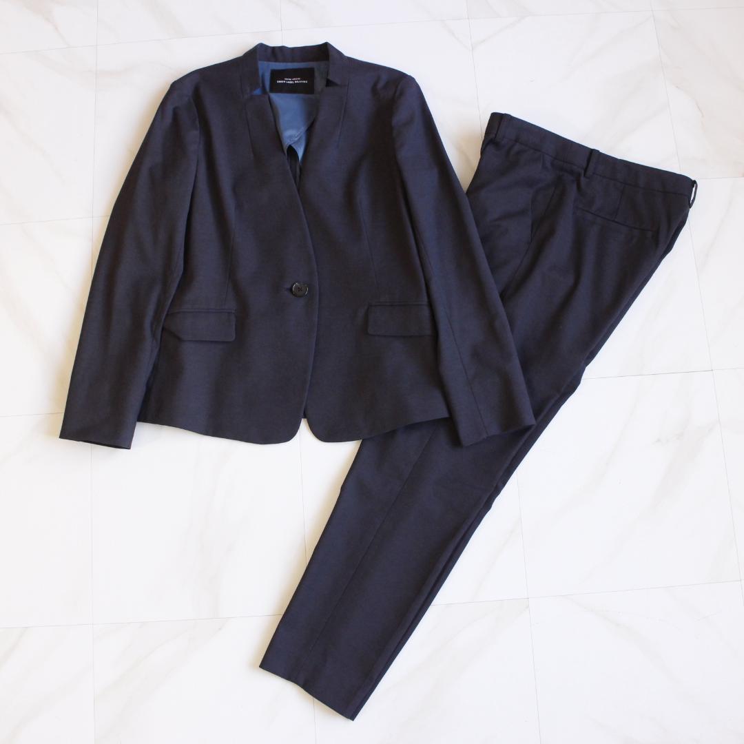 Green label relaxing Dギザミースーツ L ノーカラー 紺色