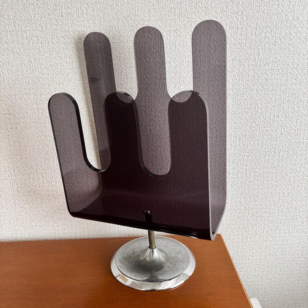 ヴィンテージ　アクリル　マガジンラック　スリッパラック