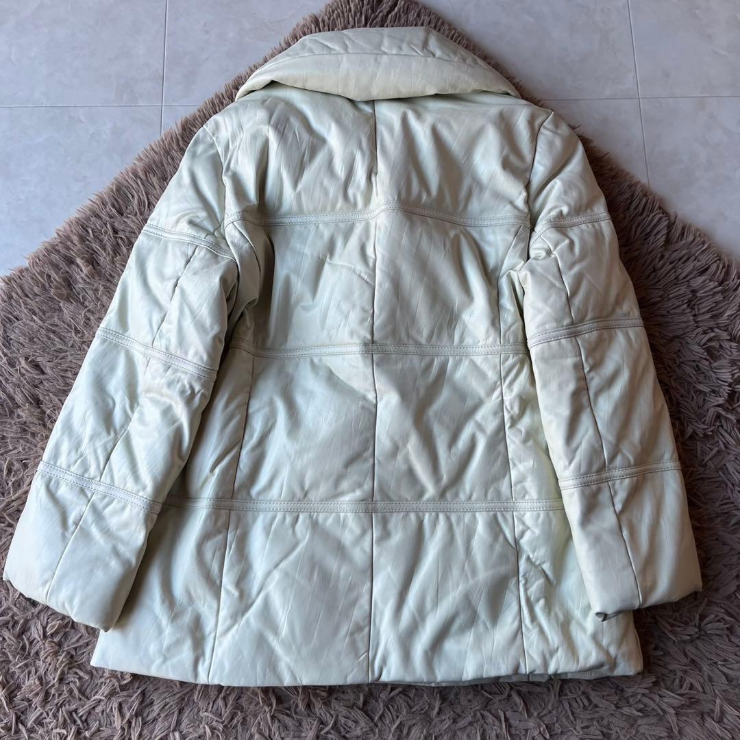 美品 Captious Person 羊革 ラムレザー ダウンコート L