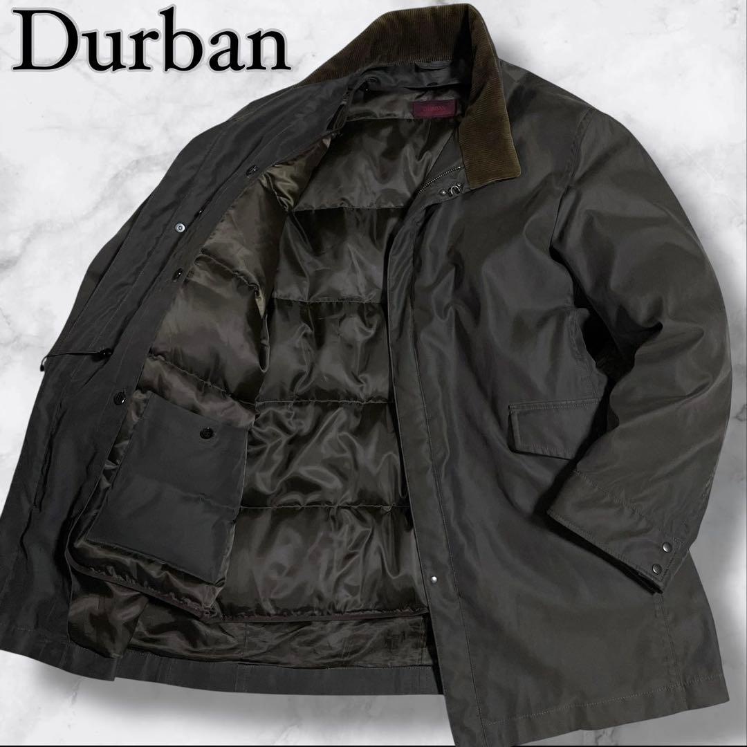 【美品】ダーバン ステンカラー ダウンコート ジャケット ブラウン サイズL