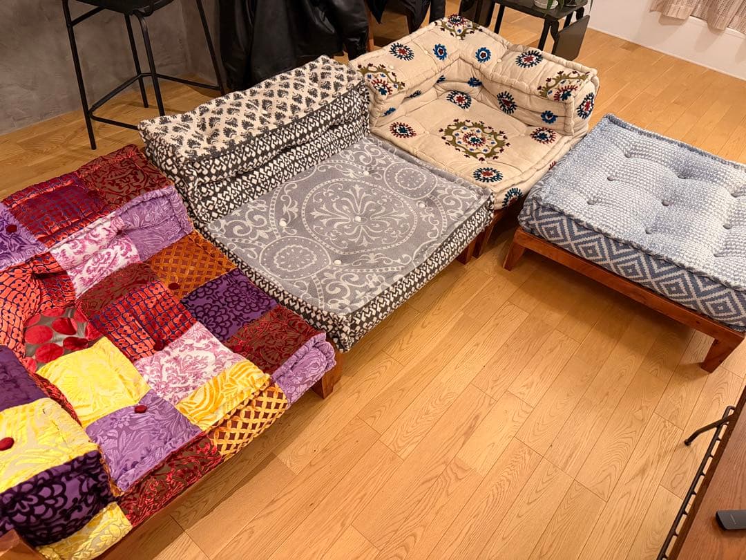 A.depeche ブロックマルチソファ 4点セット