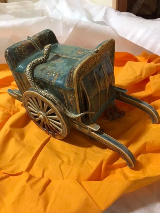 平成元年　巳年　加藤五山　作　干支　御所車