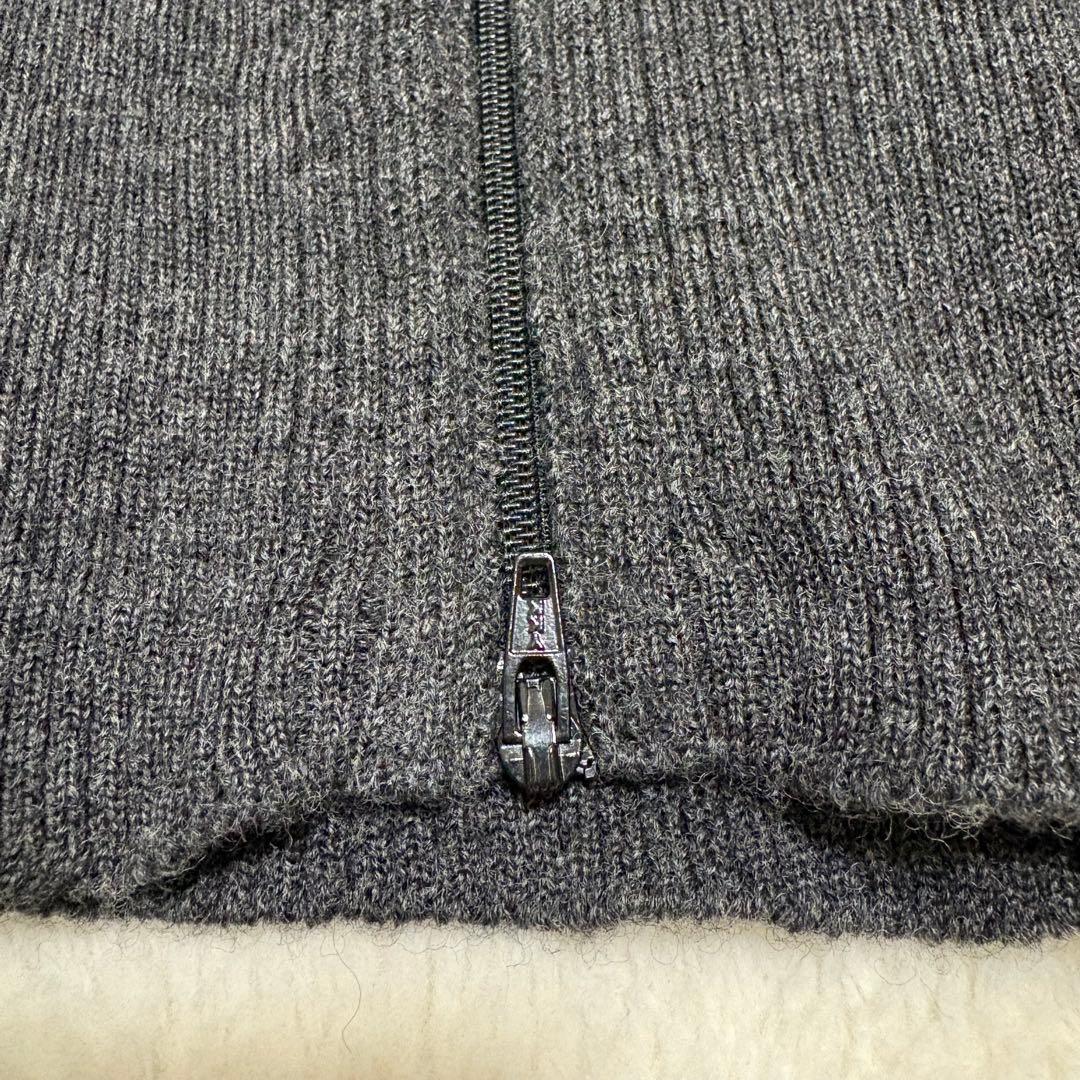 美品　Yohji Yamamoto ハイネック　ジップ　ニット　パープル