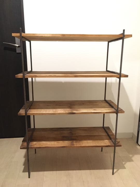 ウッドアイアンラック　組み立て式