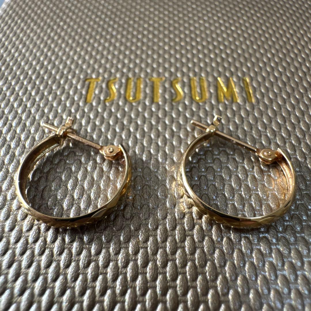 現行品★ジュエリーツツミ アイテム K18イエローゴールドピアス