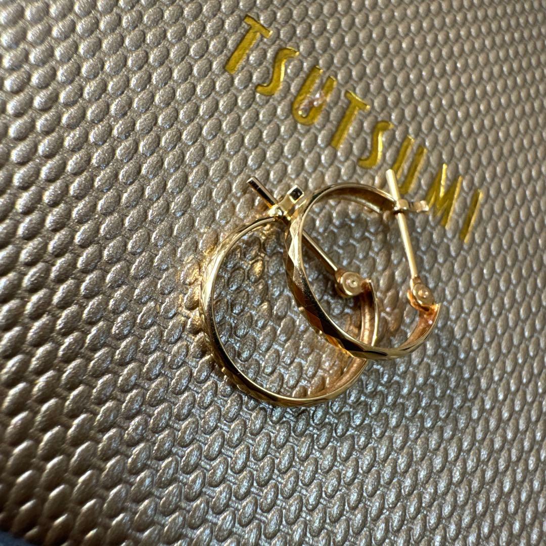 現行品★ジュエリーツツミ アイテム K18イエローゴールドピアス