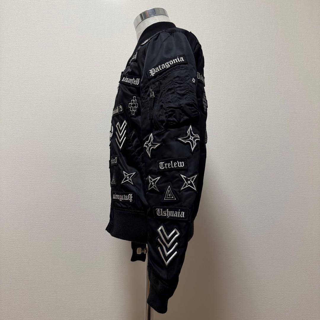 マルセロバーロン×アルファ　MA-1　ボンバージャケット　ワッペン　ブラック　L