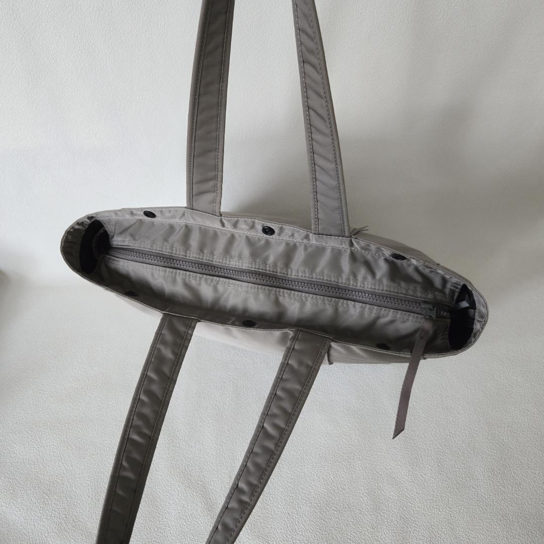 PORTER＿ SHELL TOTE(L)＿ポーターシェルトートカーキグレー