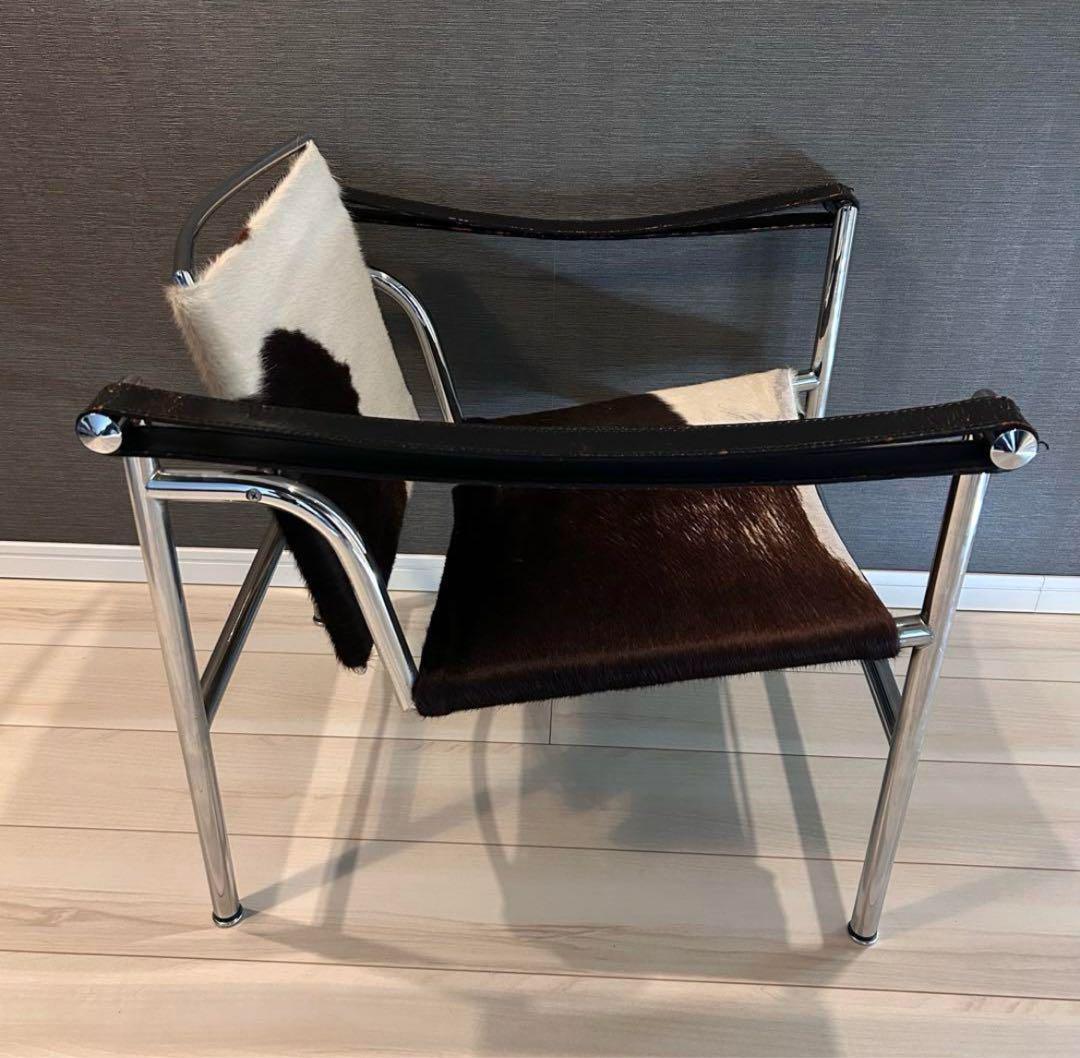 ル・コルビジェ　LC1　スリングチェア　椅子　ハラコ　レザー　リプロダクト　刻印