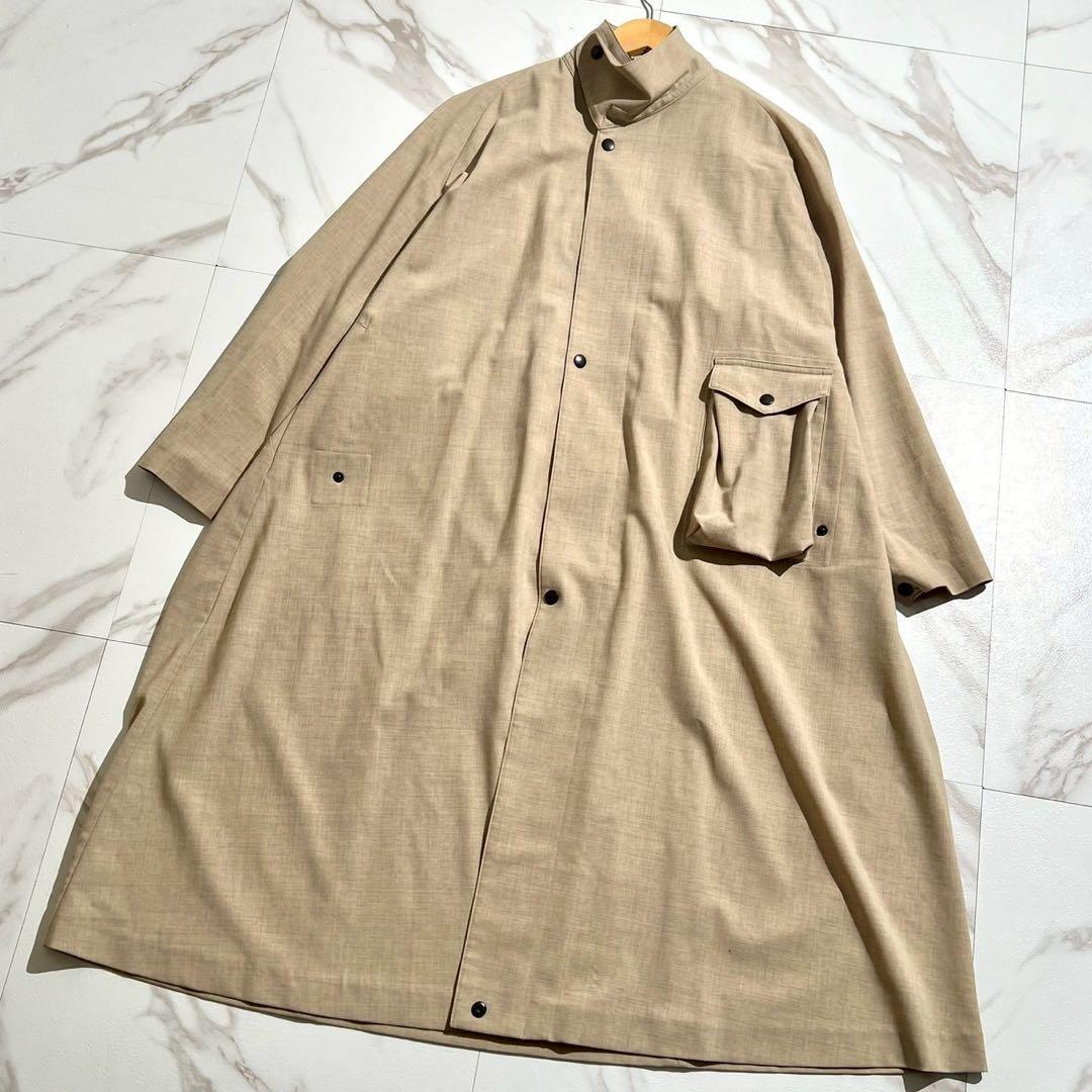 む様　HYKE ハイク　ロングコート　ストレッチトロピカルミリタリーコート