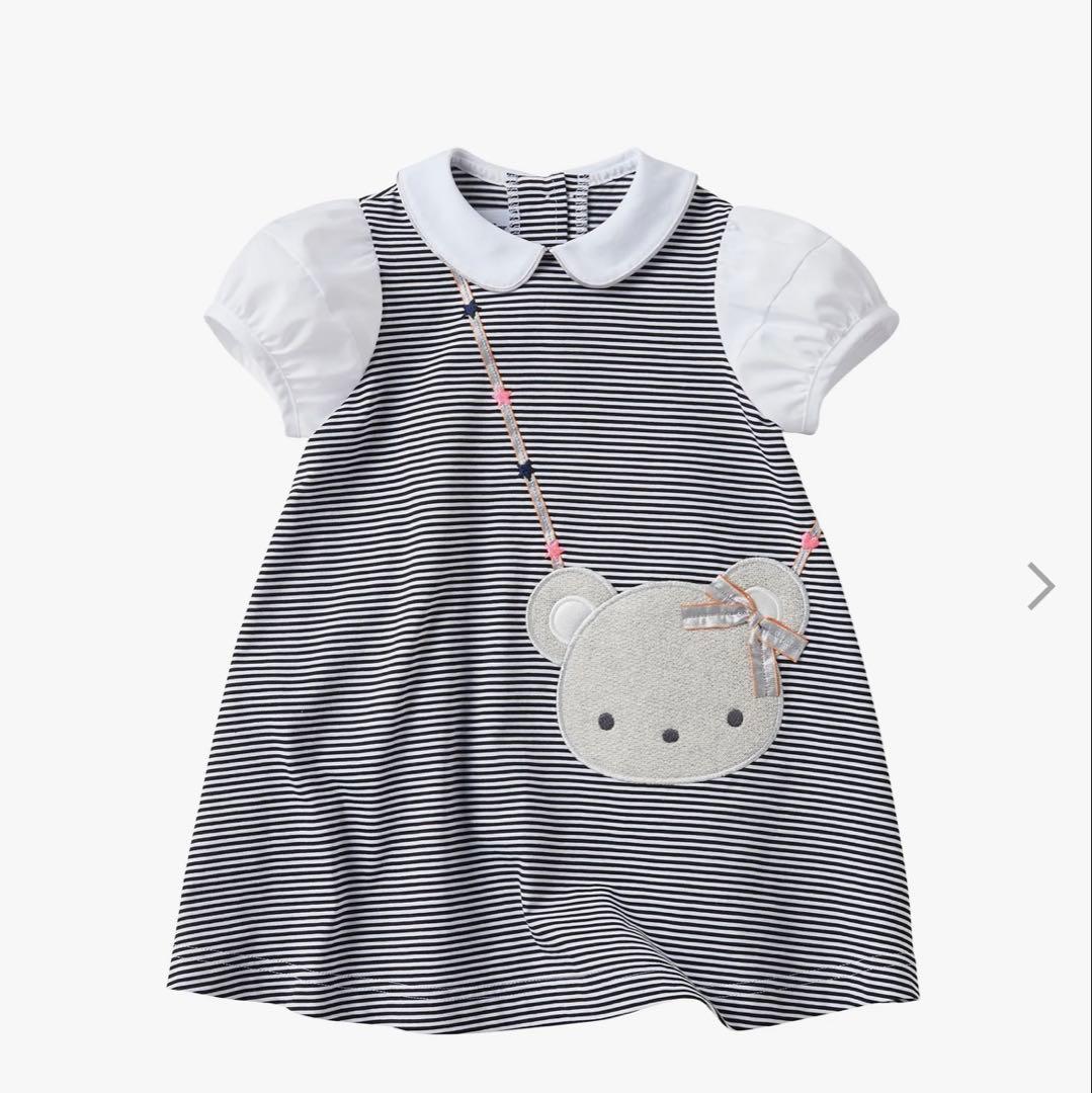 familiar ストライプ 半袖ワンピース 100cm 新品