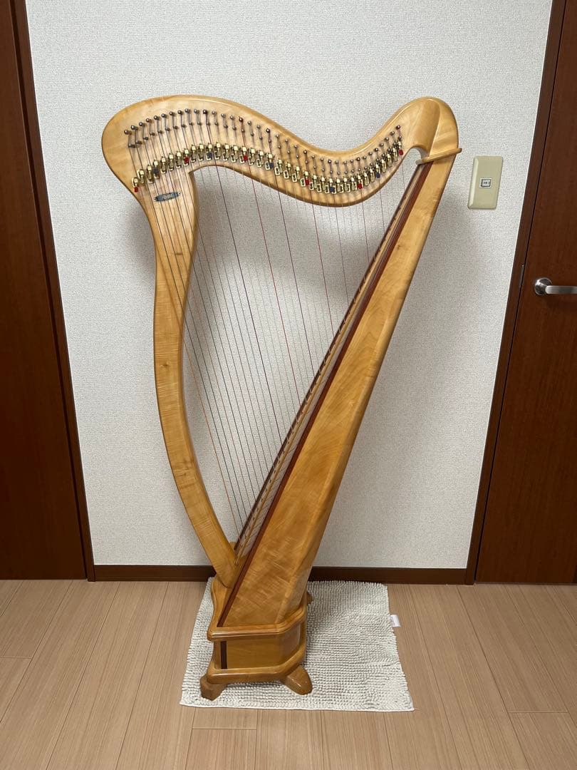 ◆直接取引◆ 横浜◆ 青山ハープ　36弦　弦楽器　良好　ハープ本体