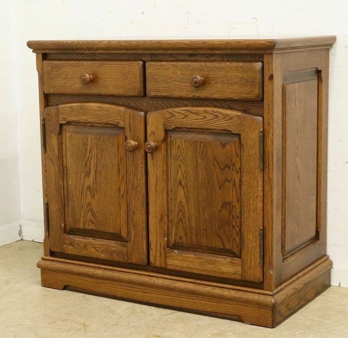 IDC大塚家具【起立木工・メッペル】サイドボード 84型・収納棚・ナラ材オーク材