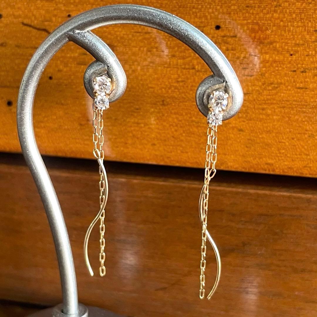 4℃ ヨンドシー K10 ピアス チェーンピアス 0.48g 専用ページ