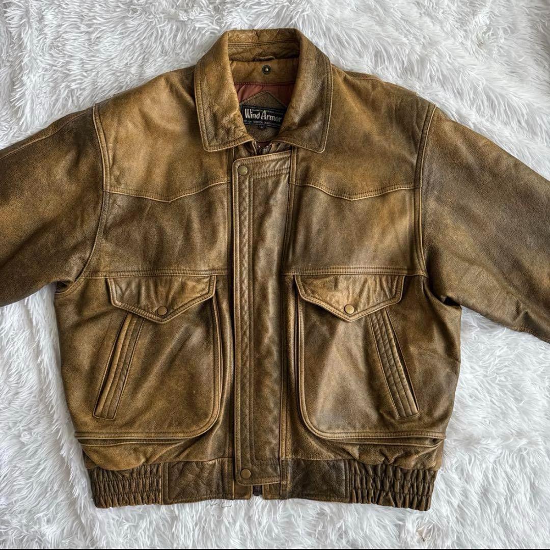 一点物✨️激渋 WindArmor レザージャケット フライト ブルゾン B-3