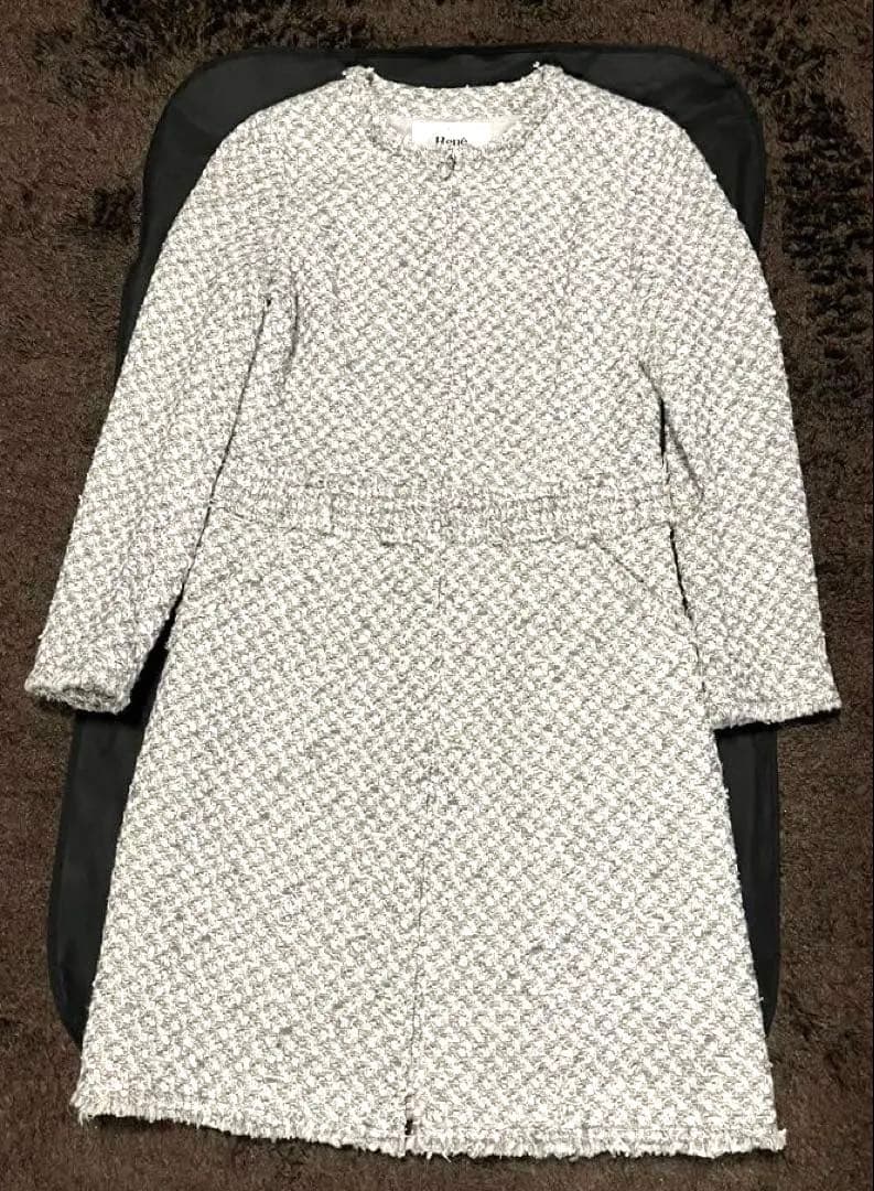 ルネRENE ☆ツイードワンピースコート36