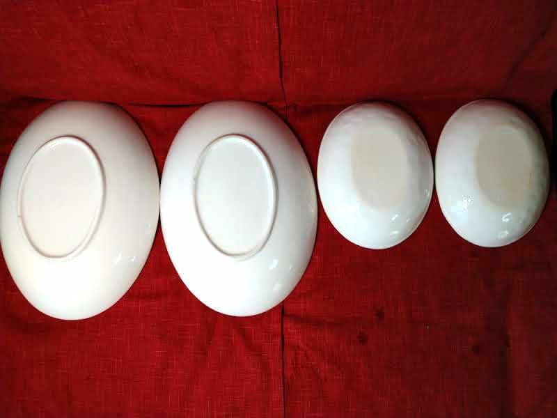 ♥20日まで特別限定♦超特大３１cm卵型大長皿♦約２０cm卵型中皿♦2種類6皿